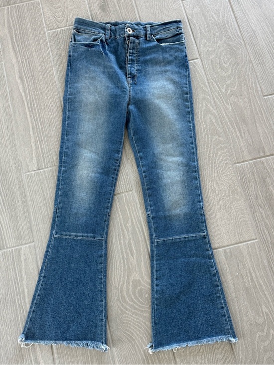 ben taverniti Denim - BEN TAVERNITI PROJECT UNRAVEL Flared Raw Hem Denim Jeans Size 28 VGUC